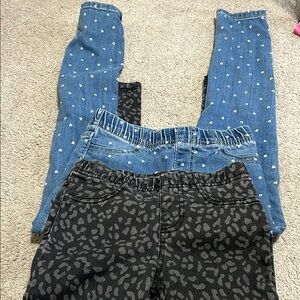 Cherokee Blue and Black Jeans with Polka Dot and Animal Print